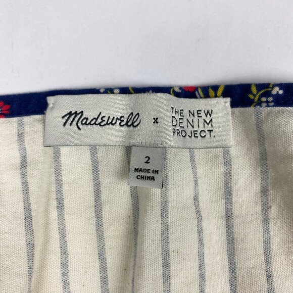 Madewell x The New Denim Project Patchwork Square-Neck Dress Women's Size 2 - Picture 11 of 16